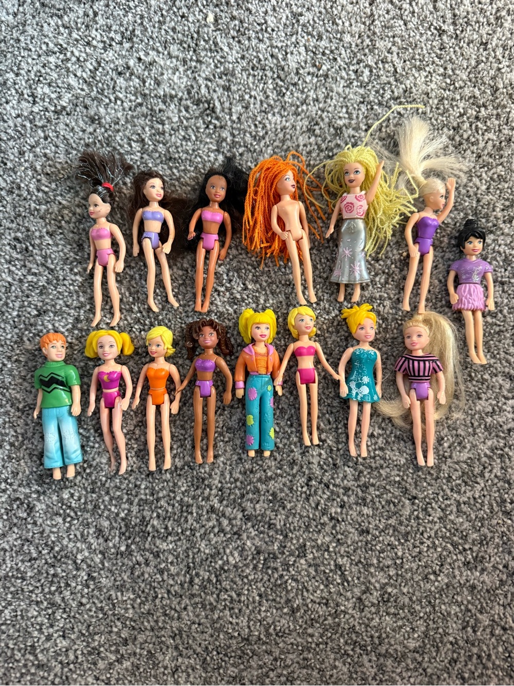 Lot of Polly Pocket Dolls and Accessories